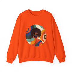 Retro Afro Circle Crewneck Sweatshirt