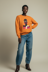 Minimalist Afro Chic Crewneck Sweatshirt