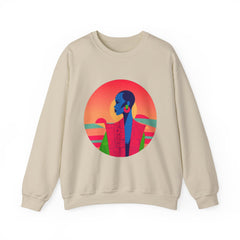 Vibrant Retro Sunset Crewneck Sweatshirt