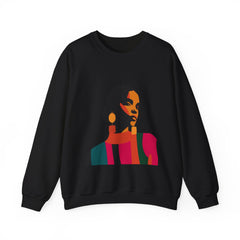 Abstract Afrocentric Portrait Crewneck Sweatshirt