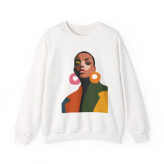 Abstract Afrocentric Portrait Crewneck Sweatshirt