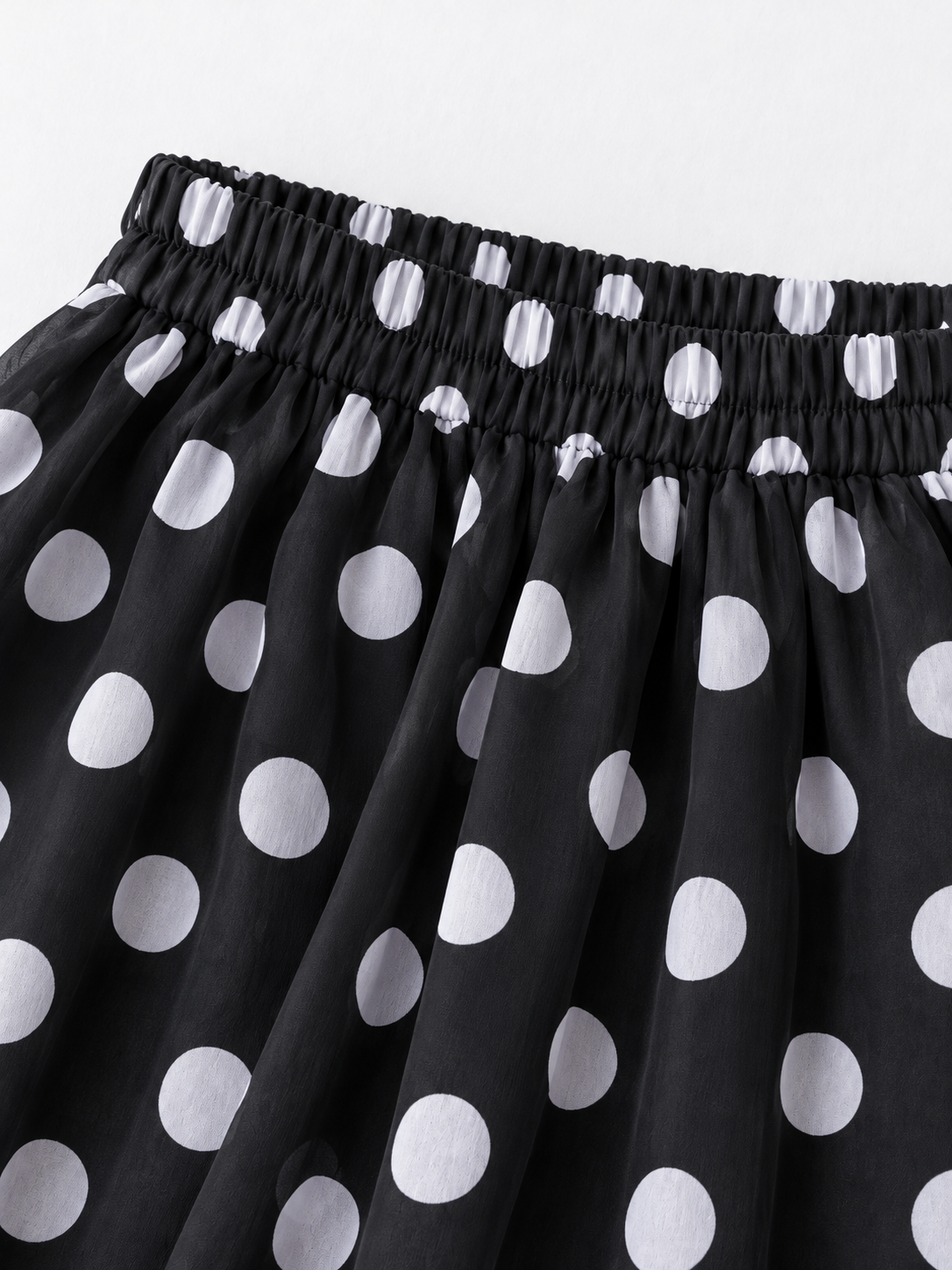 Dot Mesh-Hem Midi Skirt · detail-1