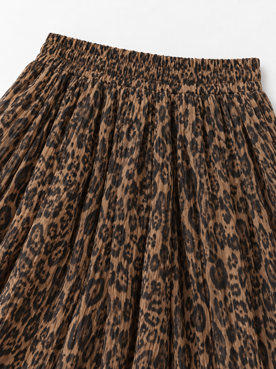 Leopard Pleated Midi Skirt · detail-1