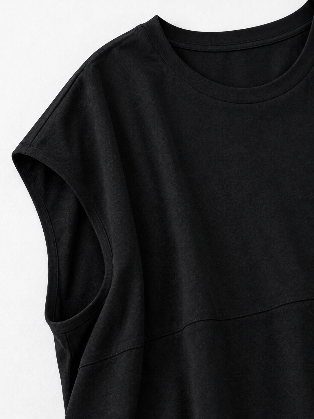 Draped Cocoon T-Shirt Dress · detail-1