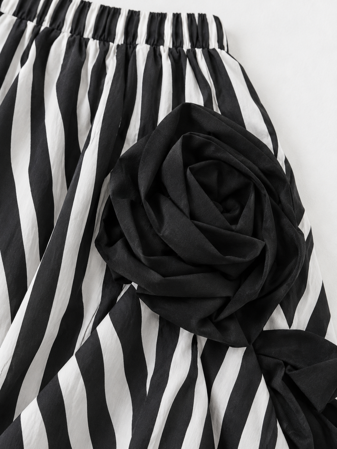 Stripe Rosette Midi Skirt · detail-2