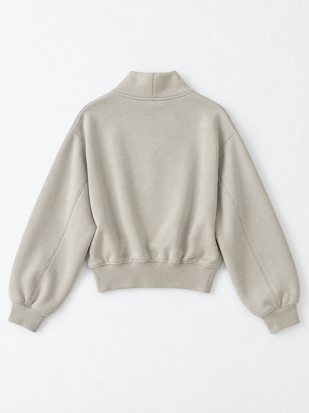 Half-Zip Sculpted Sweatshirt · flat-back