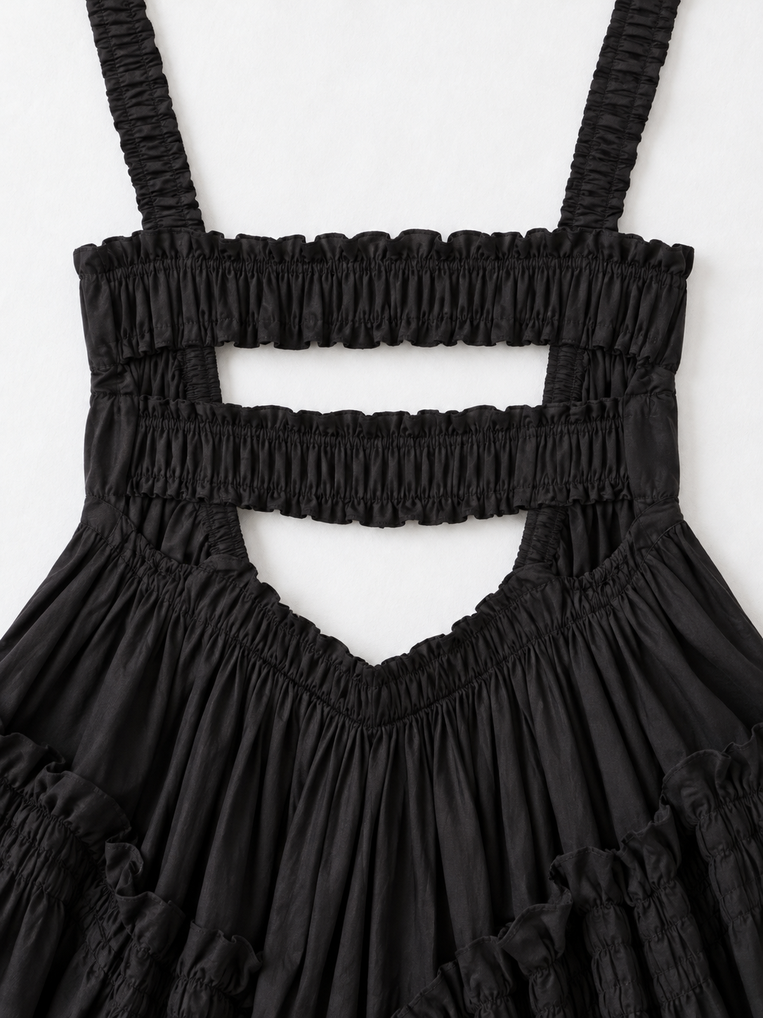 Open-Back Gathered Maxi Dress · detail-2