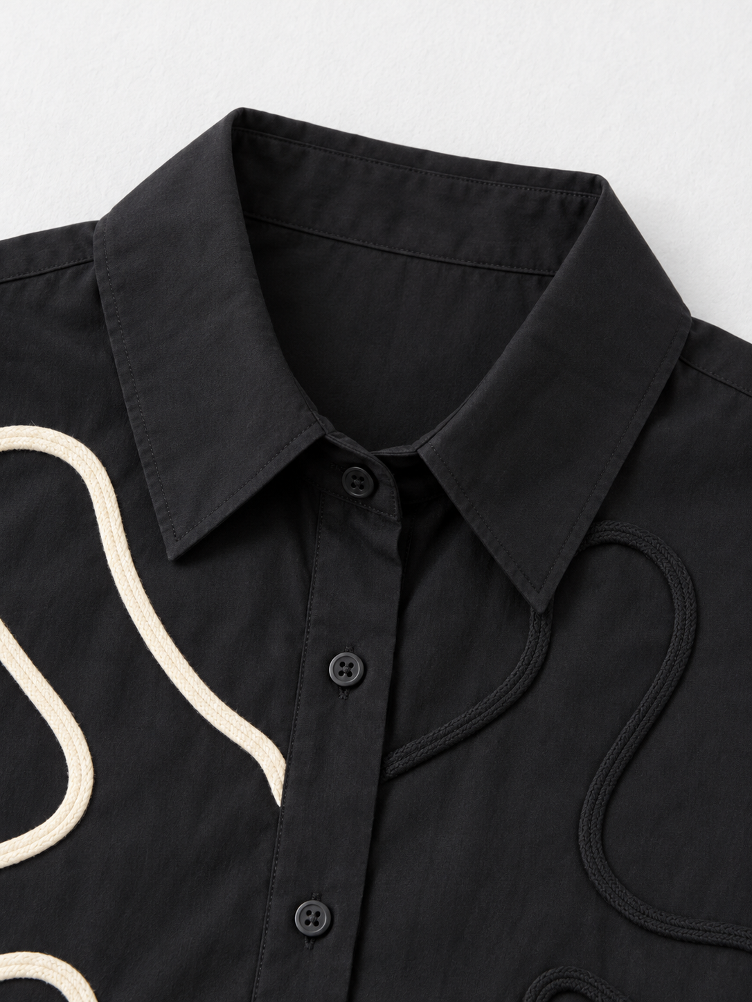Abstract Cord-Appliqué Shirt · detail-2