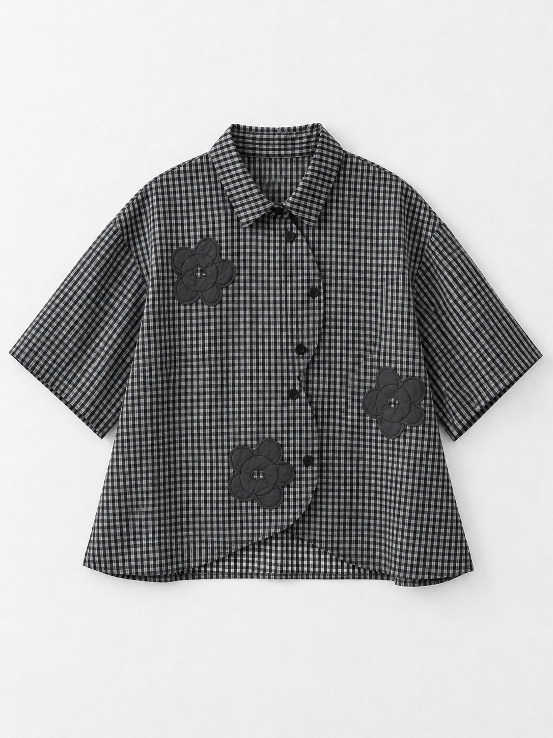 black · flat-front