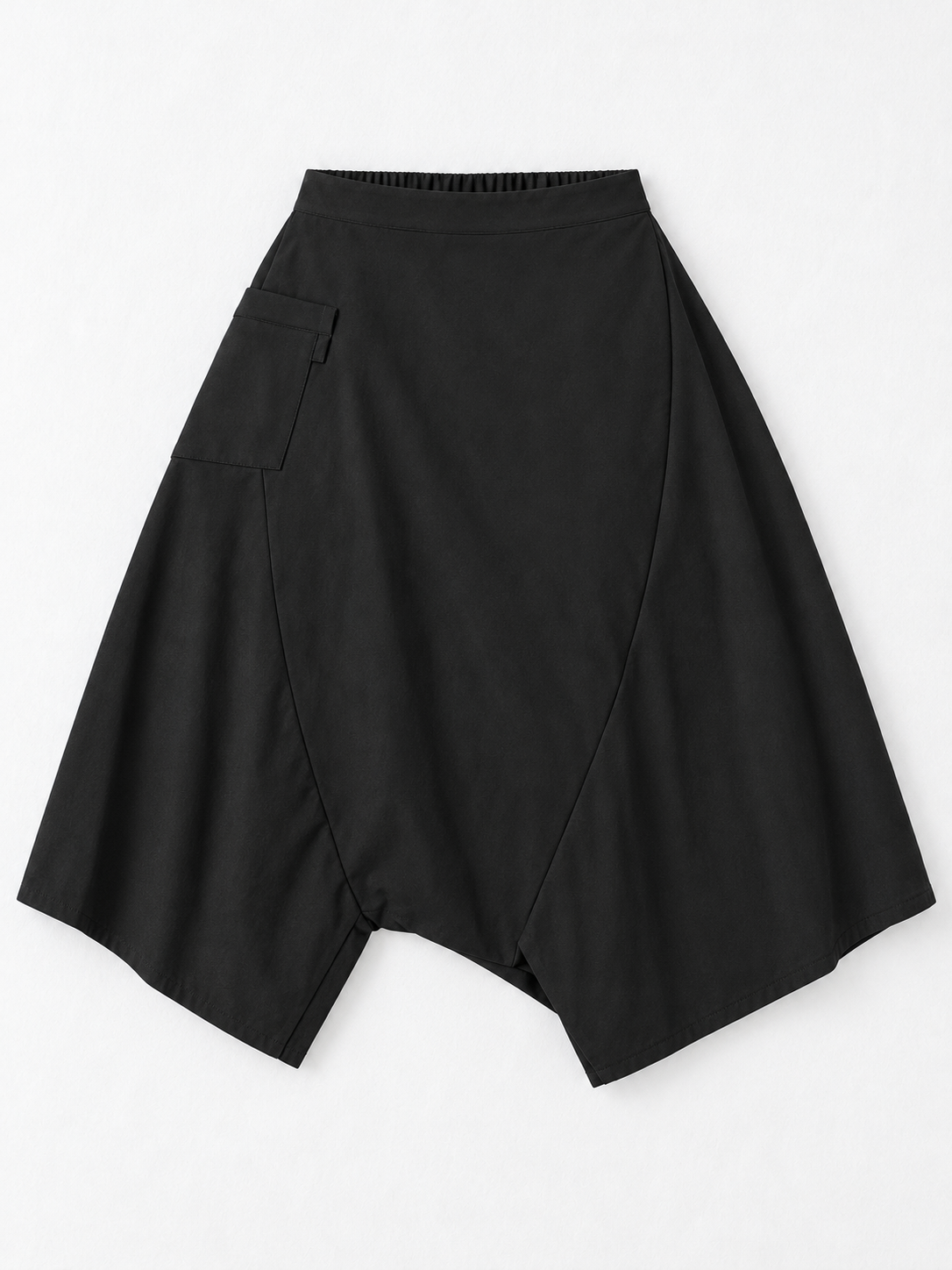 Black · flat-front