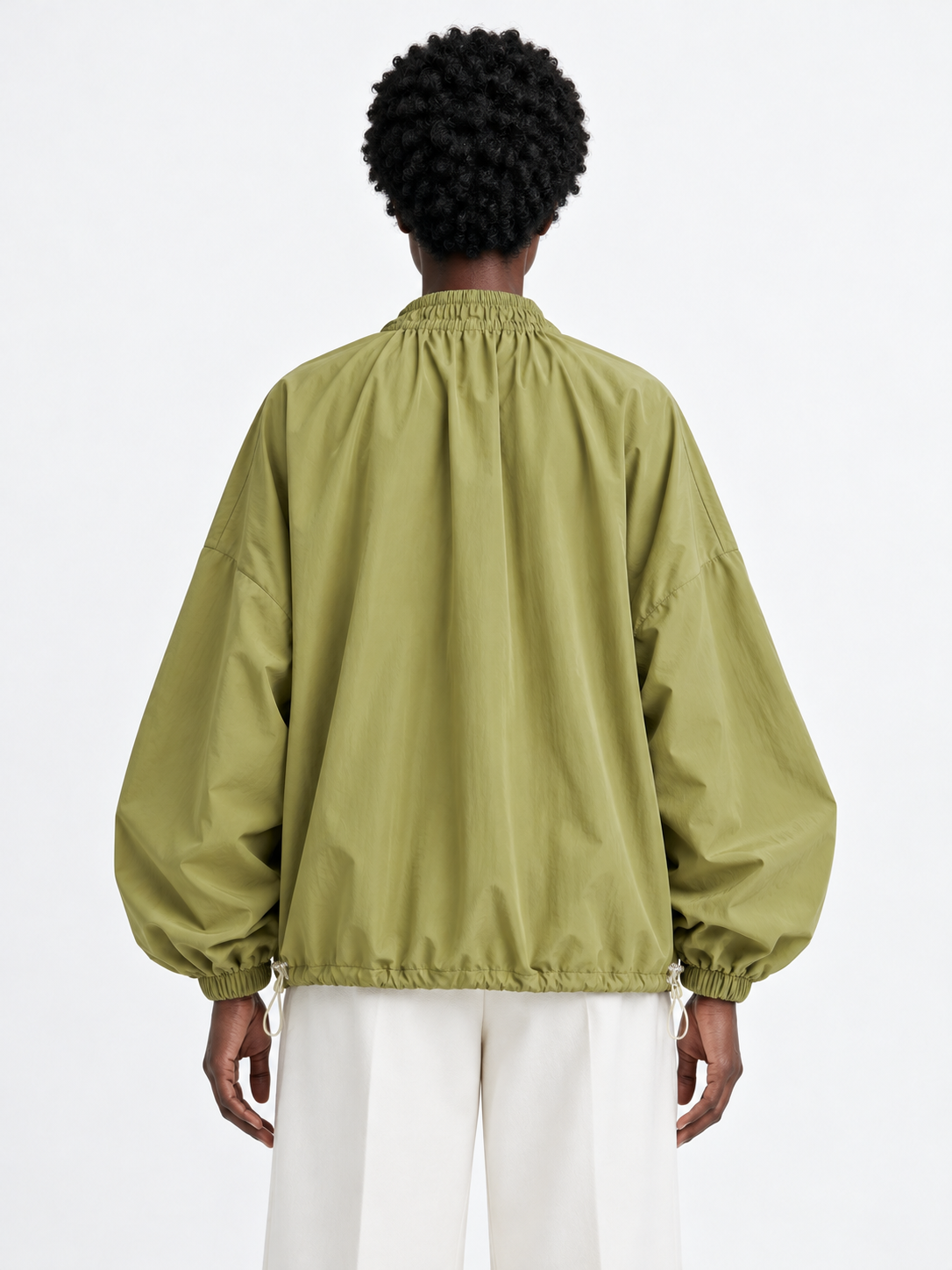 Drawstring Volume Jacket · model-back