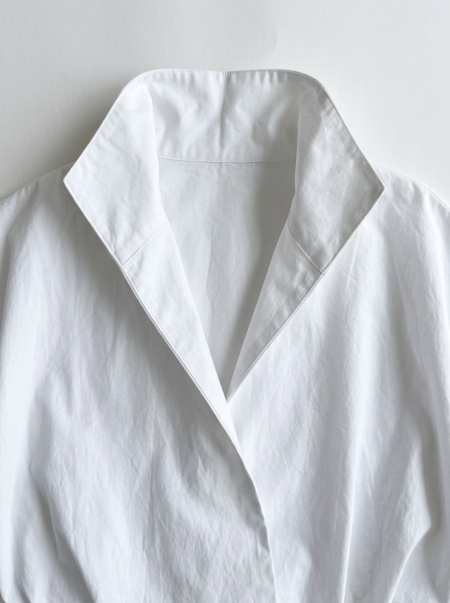 White · detail · collar and lapels