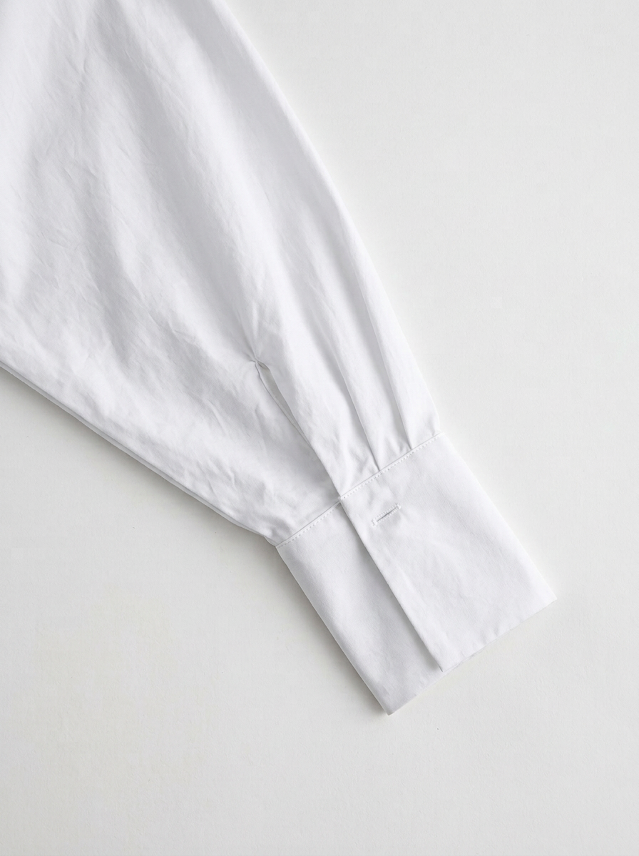White · detail · sleeve and cuff