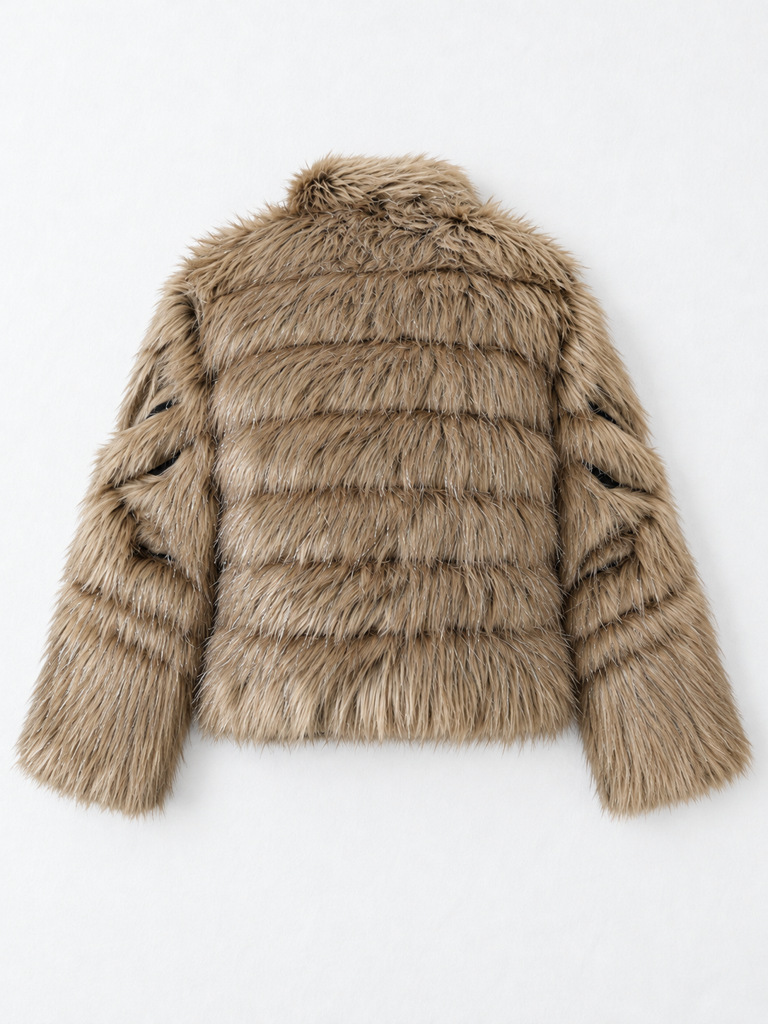 Textured Faux-Fur Jacket · flat-back