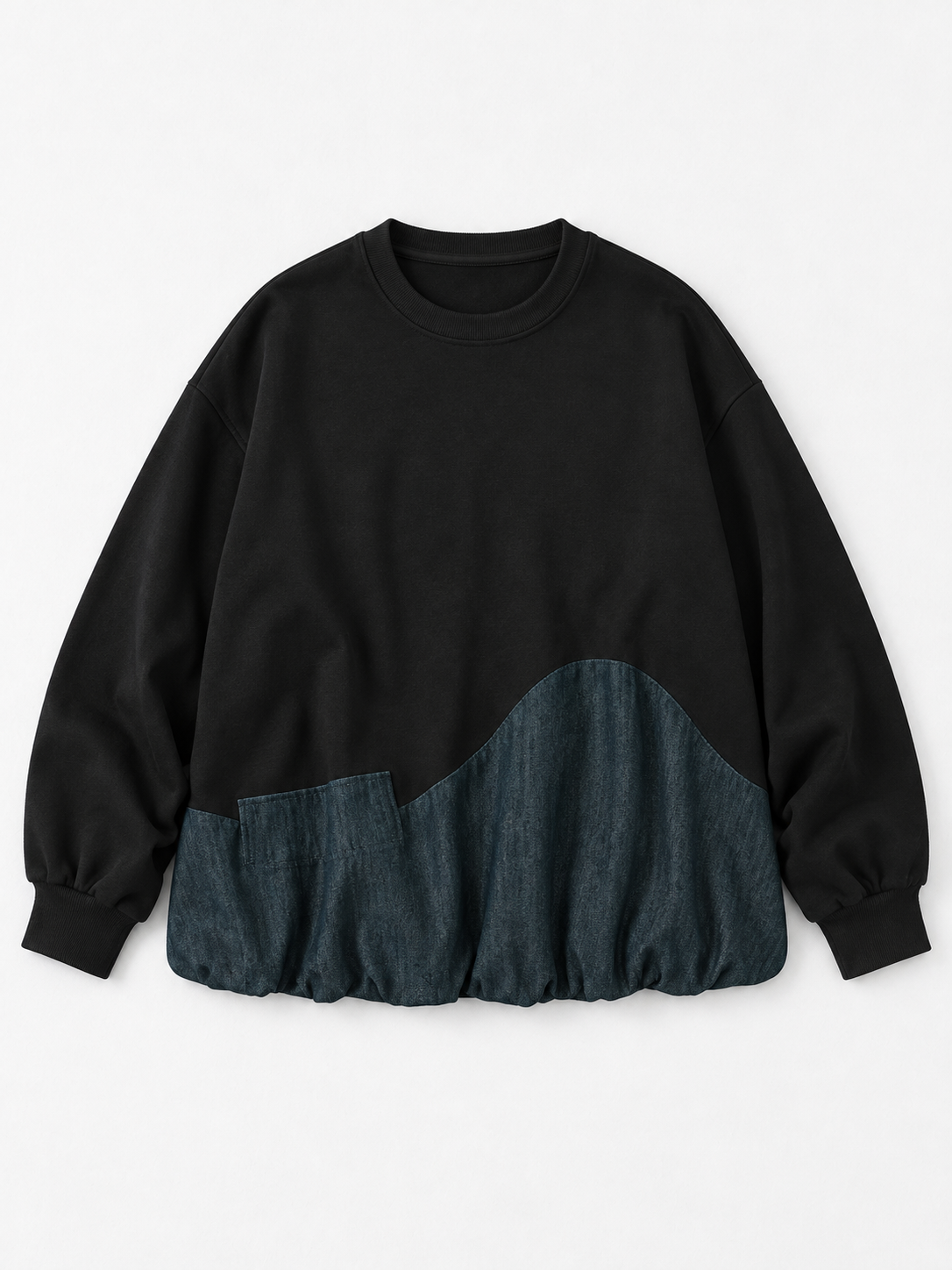 Black · flat-front