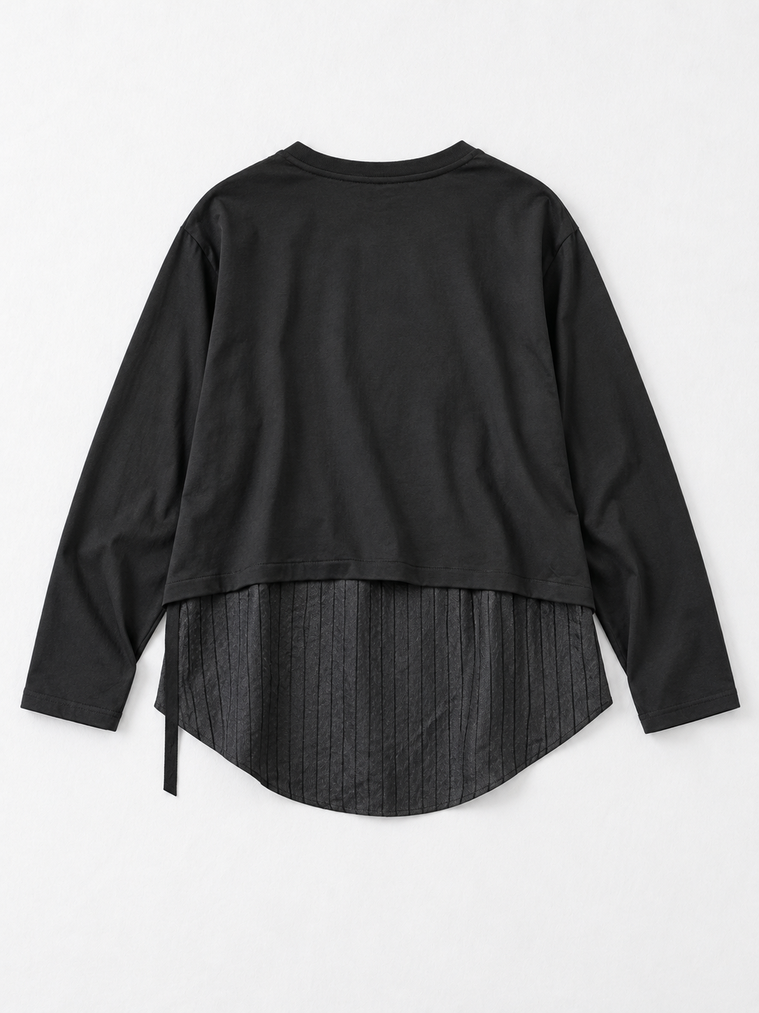 Stripe-Panel Ribbon Top · flat-back