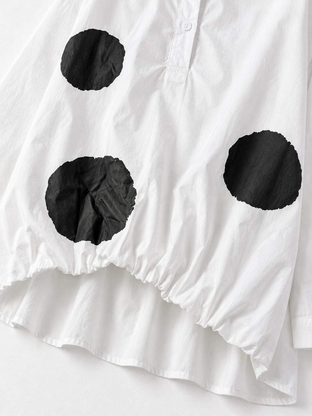 Large-Dot Ruffle-Hem Shirt · detail-2