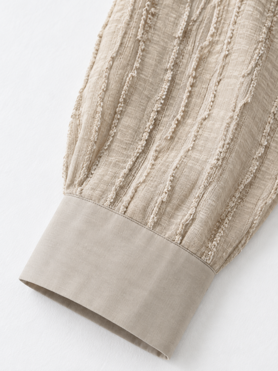 Textured Stripe Cropped Shirt · detail-2