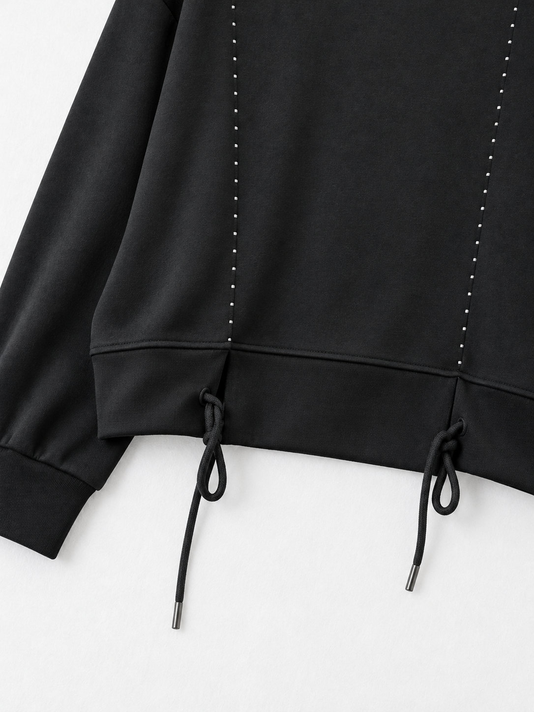Topstitched Drawcord Sweatshirt · detail-2