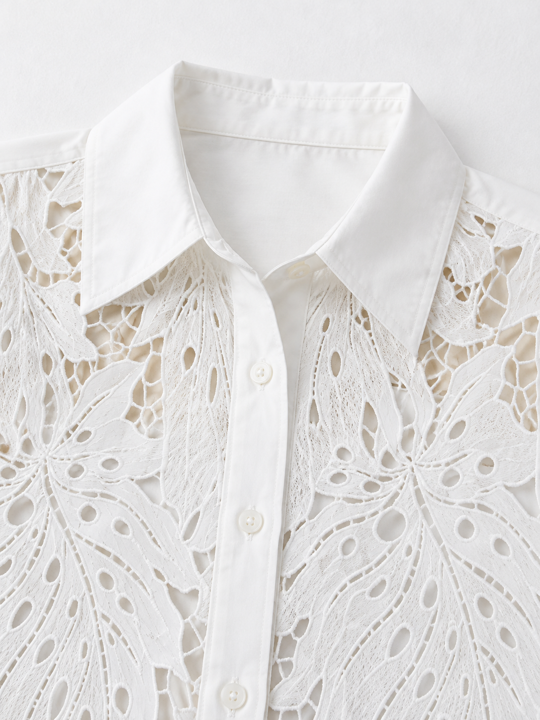 Floral Lace-Front Shirt · detail-1