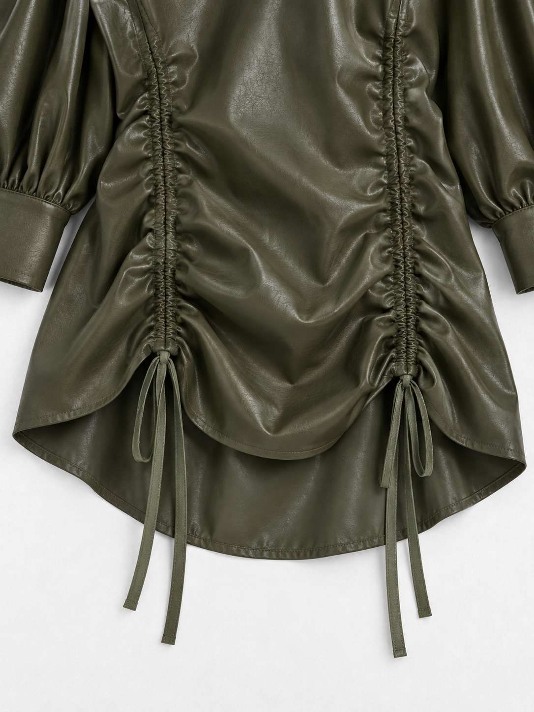 Drawstring Coated Volume Top · detail-2