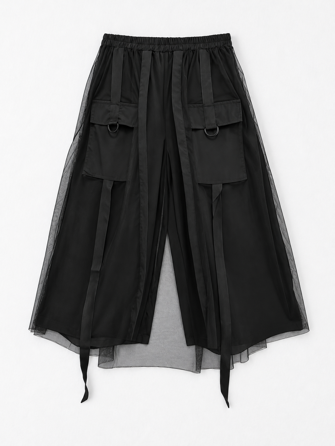 Black · flat-front