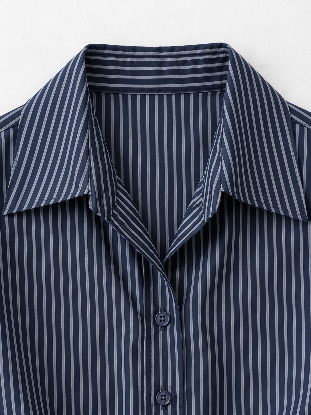 Pinstripe Tie-Waist Shirt · detail-1