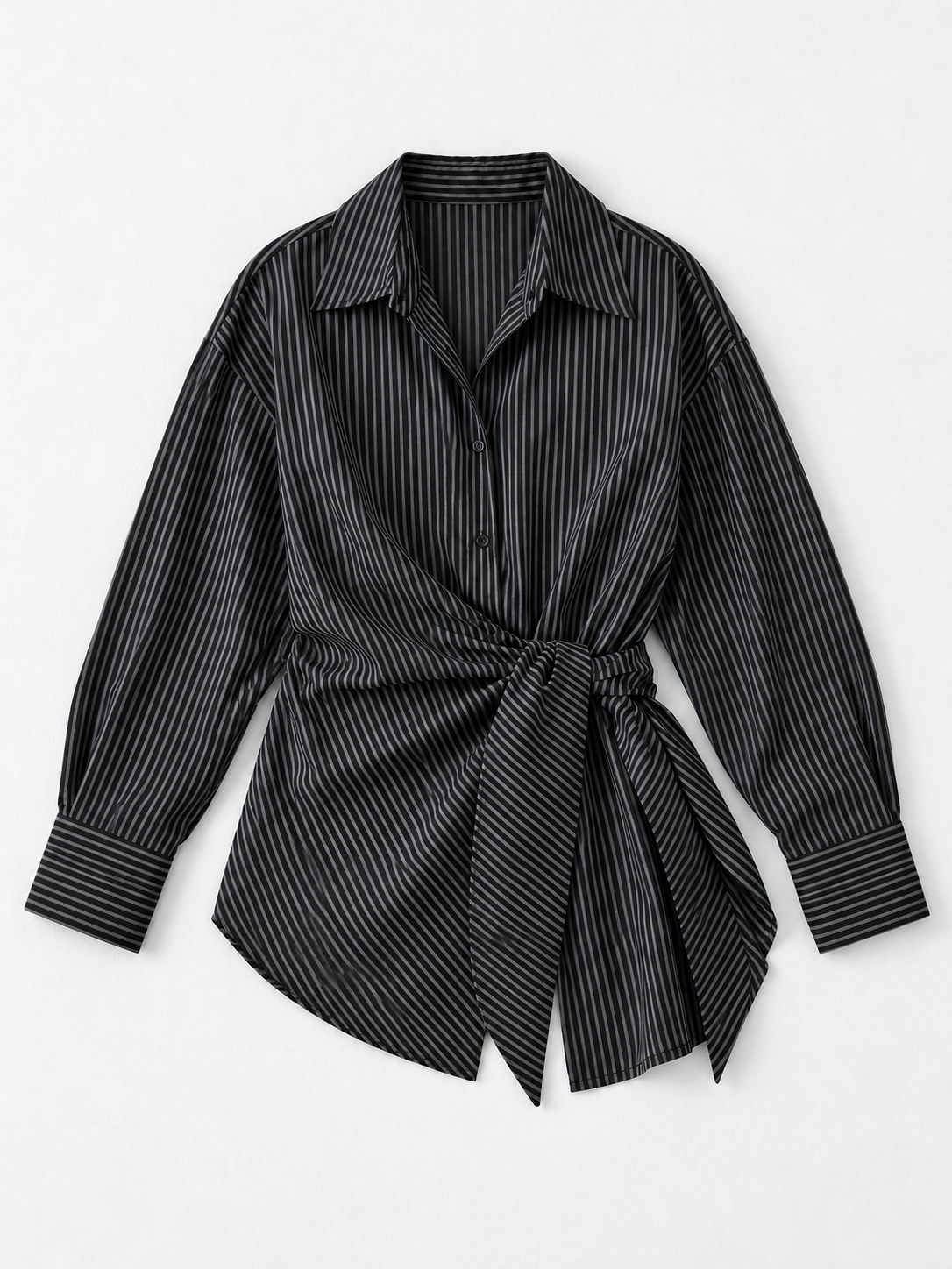 black · flat-front