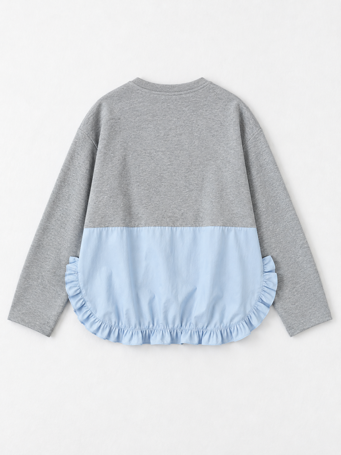 Ruffled Panel-Hem Sweatshirt · flat-back