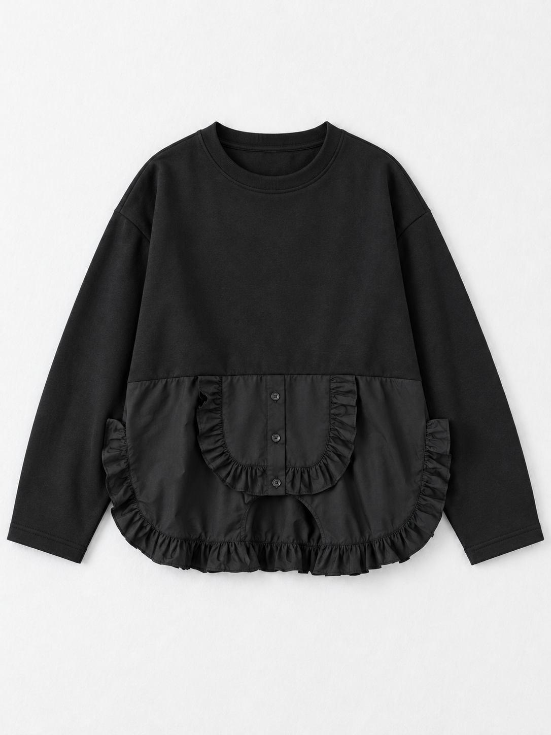 Black · flat-front