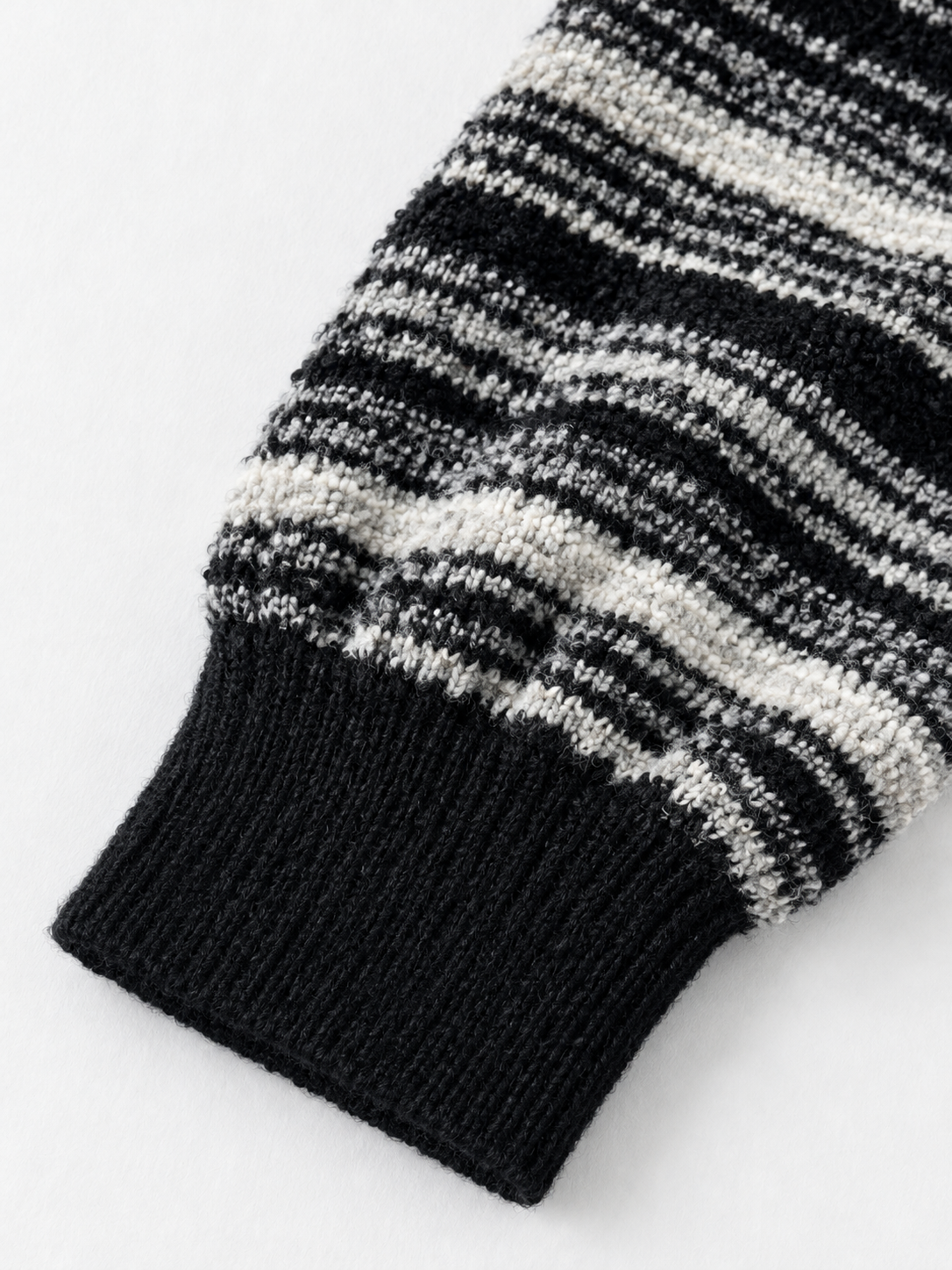 Foldover Stripe Knit Sweater · detail-2