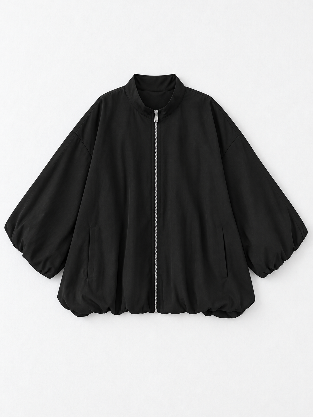 black · flat-front