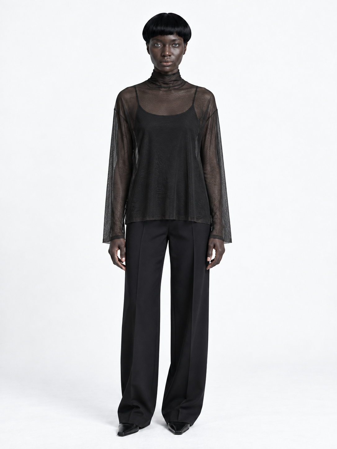 black mesh · model-front