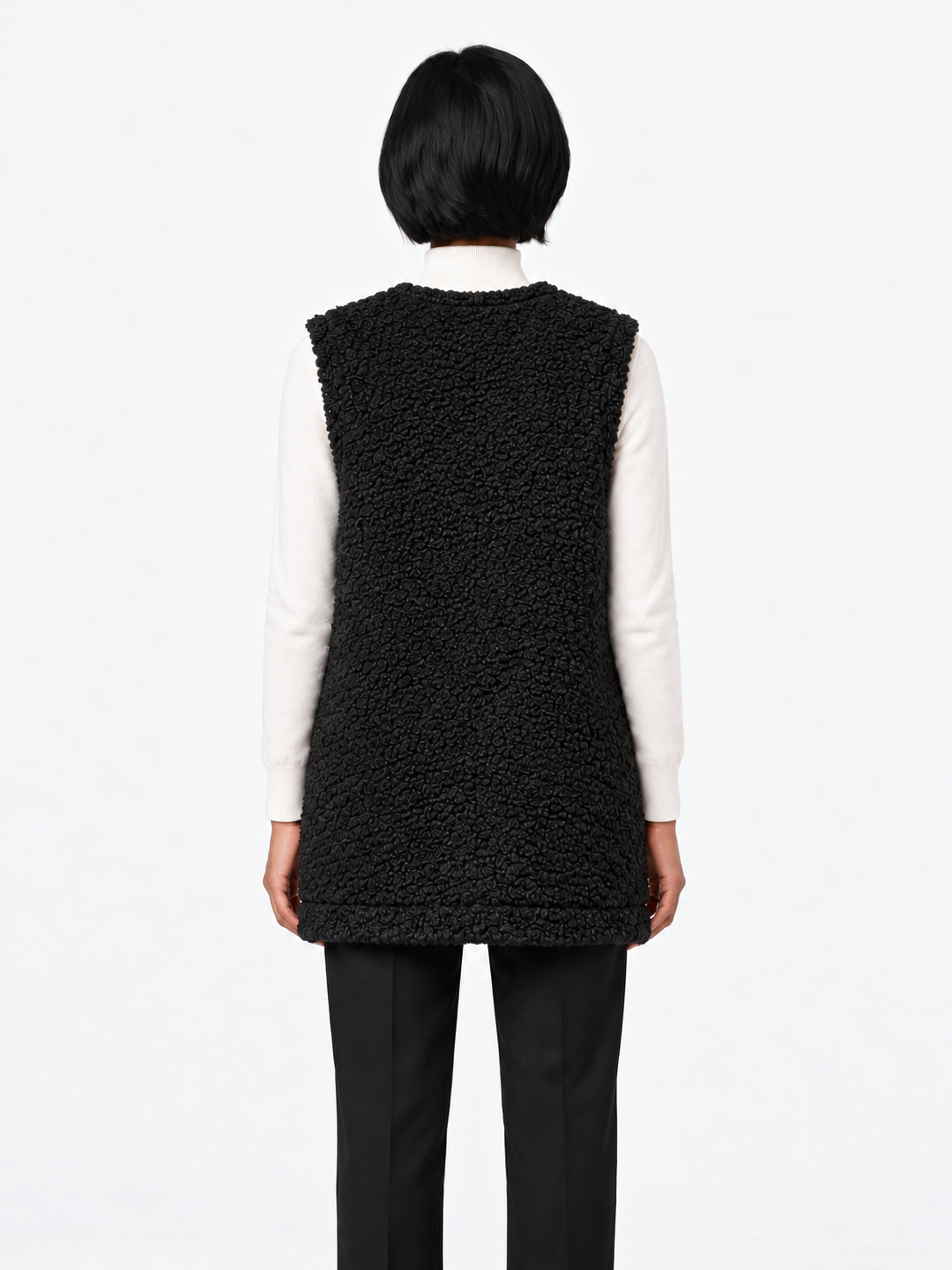Black vest · model-back
