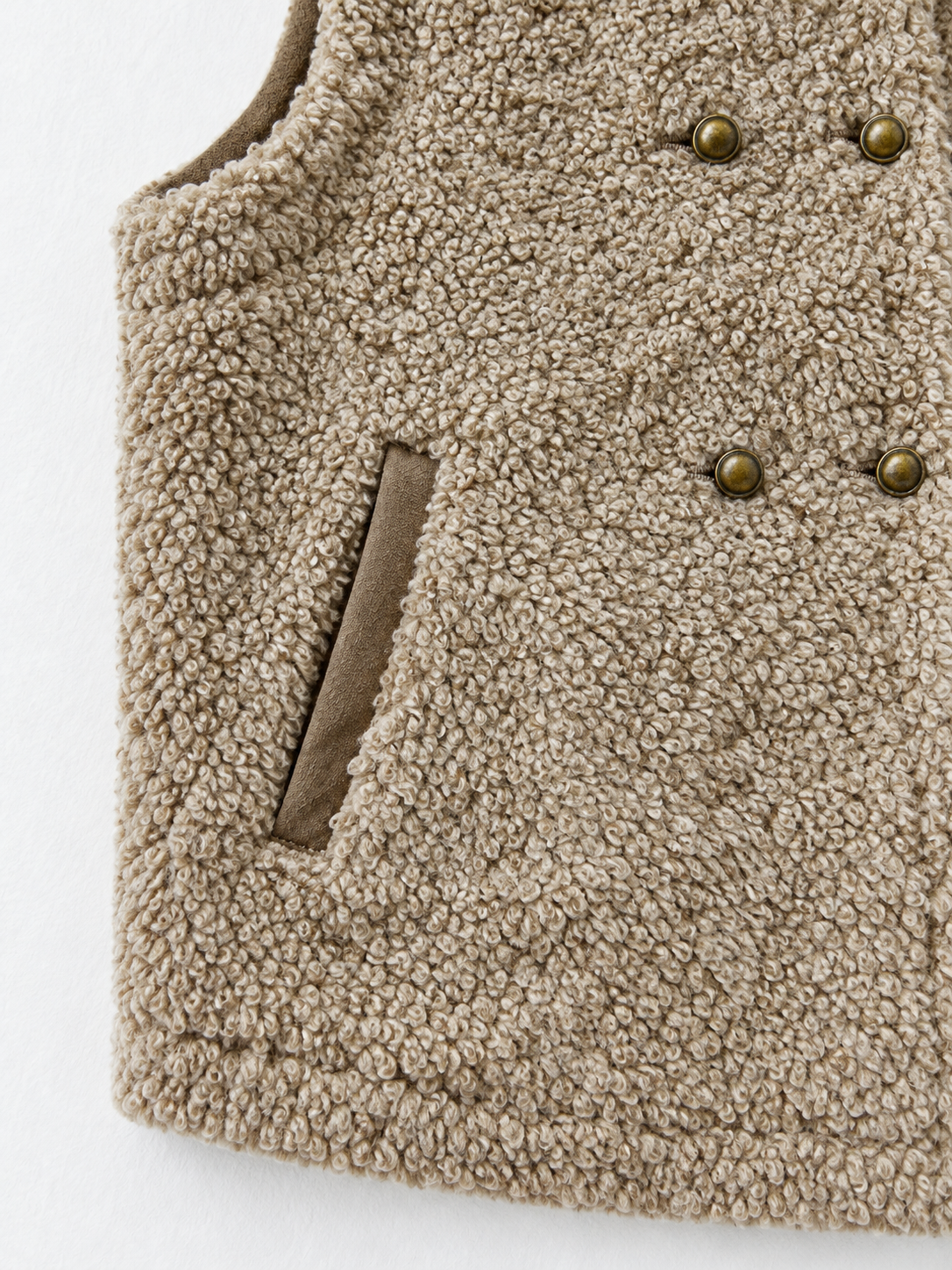 Double-Breasted Textured Vest · detail-2