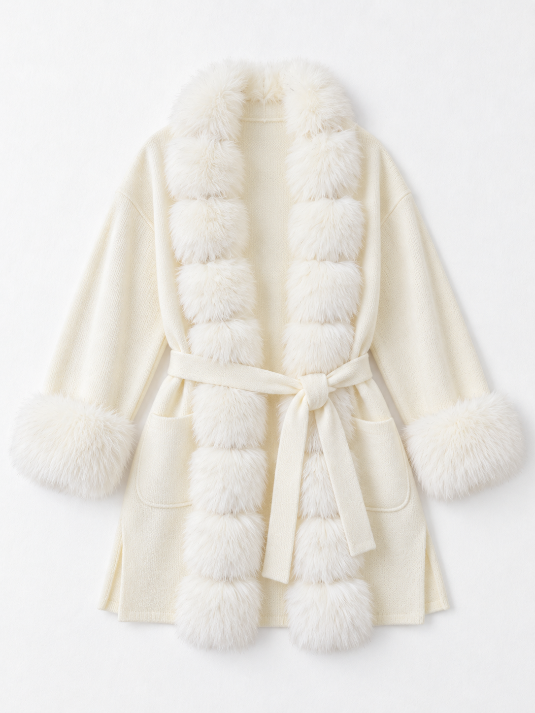 beige · flat-front