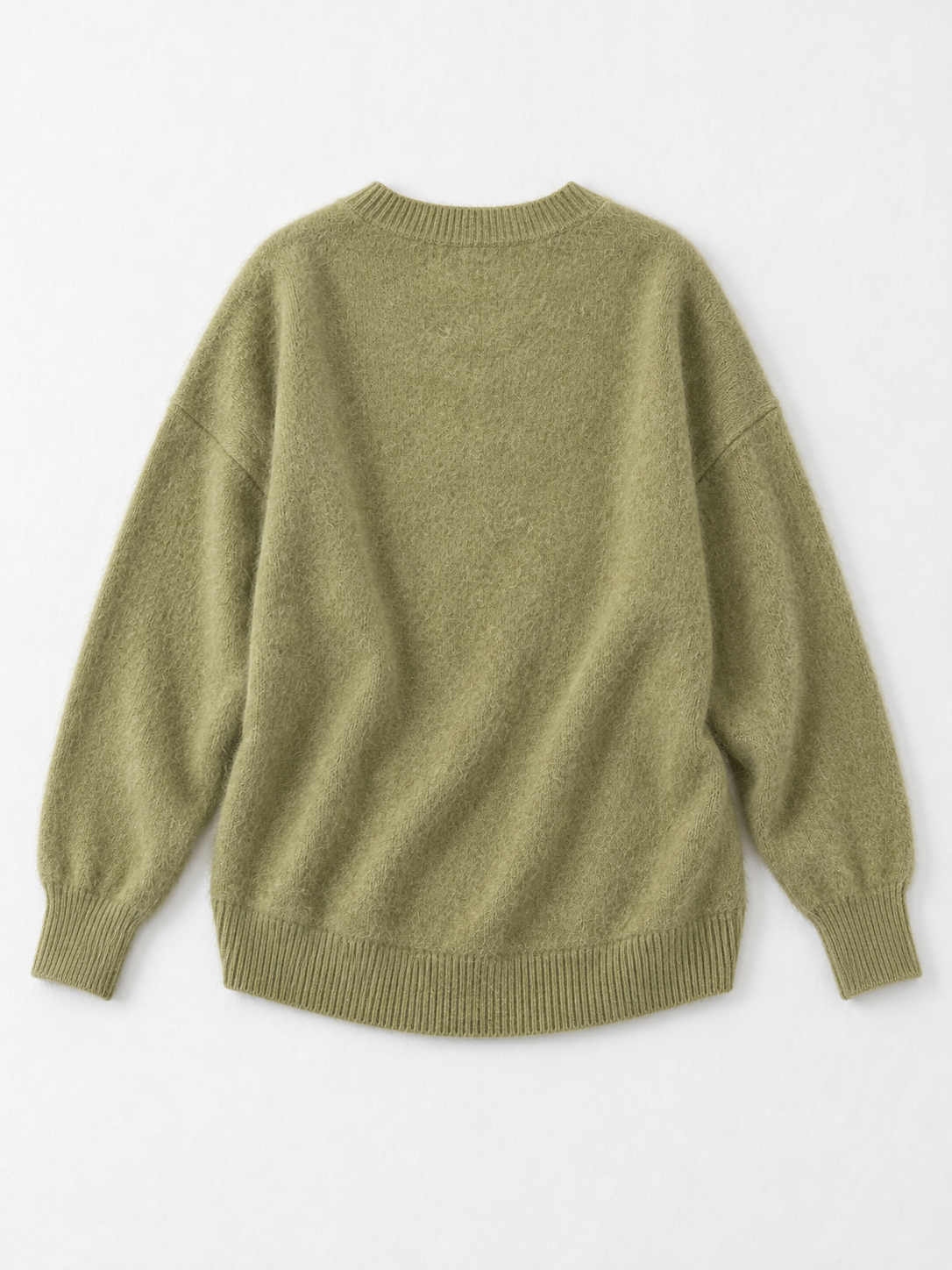 Soft V-Neck Knit Sweater · flat-back