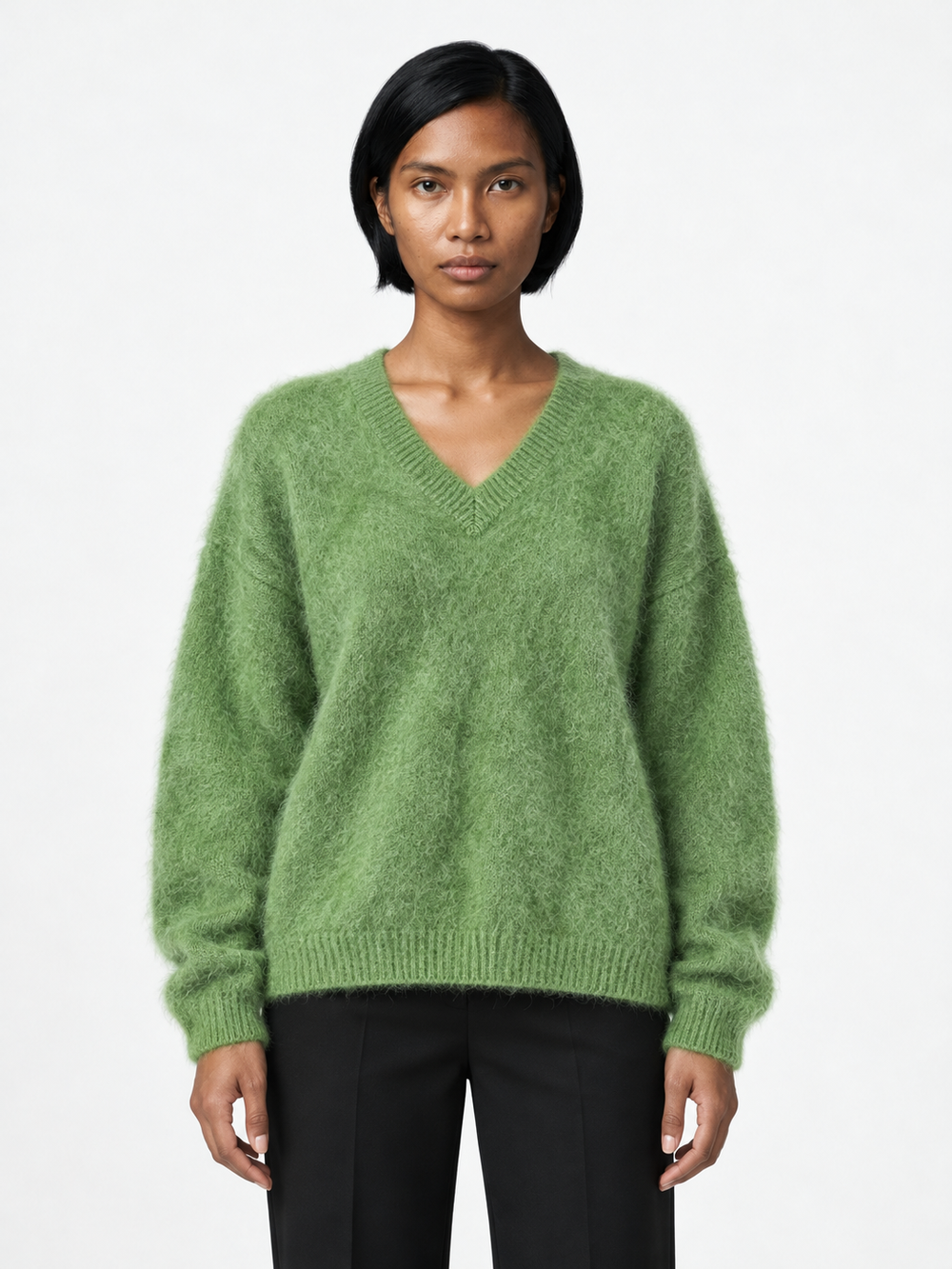 Textured V-Neck Sweater