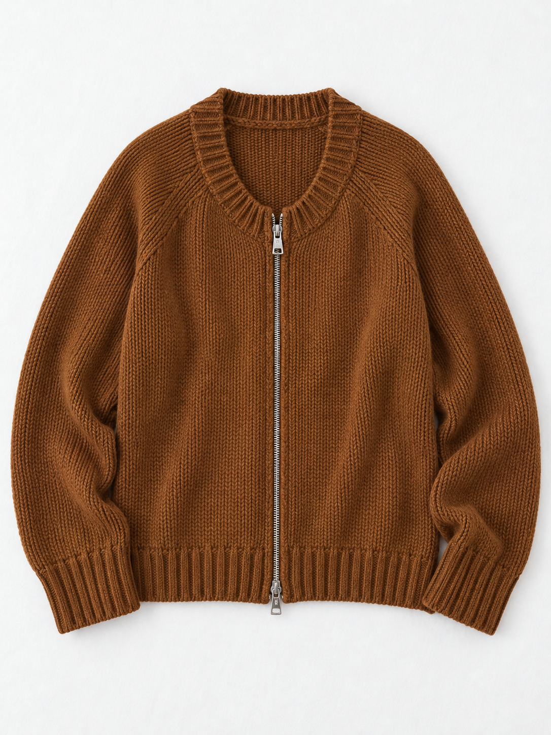 caramel · flat-front