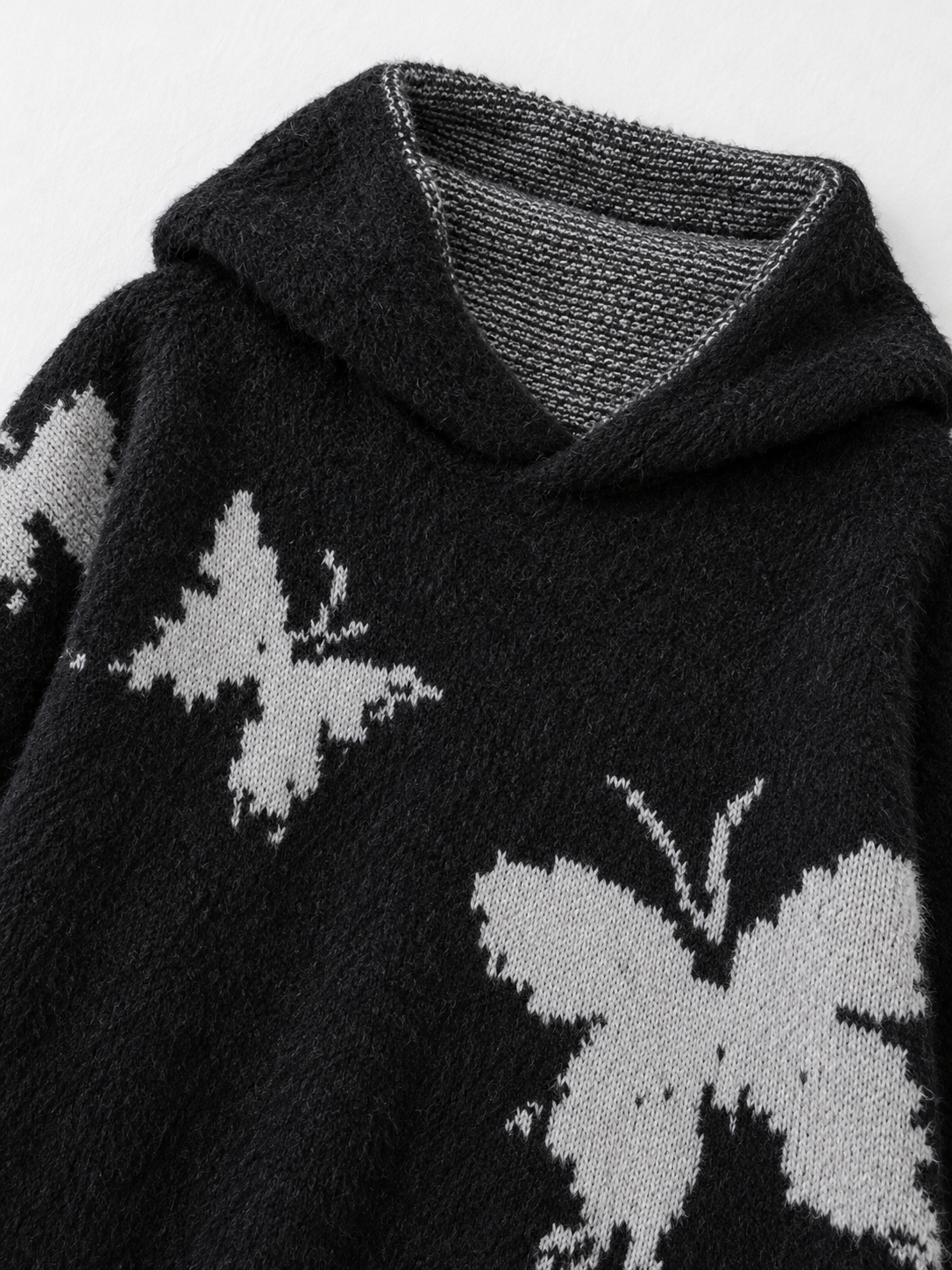 Butterfly Hooded Knit Tunic · detail-1