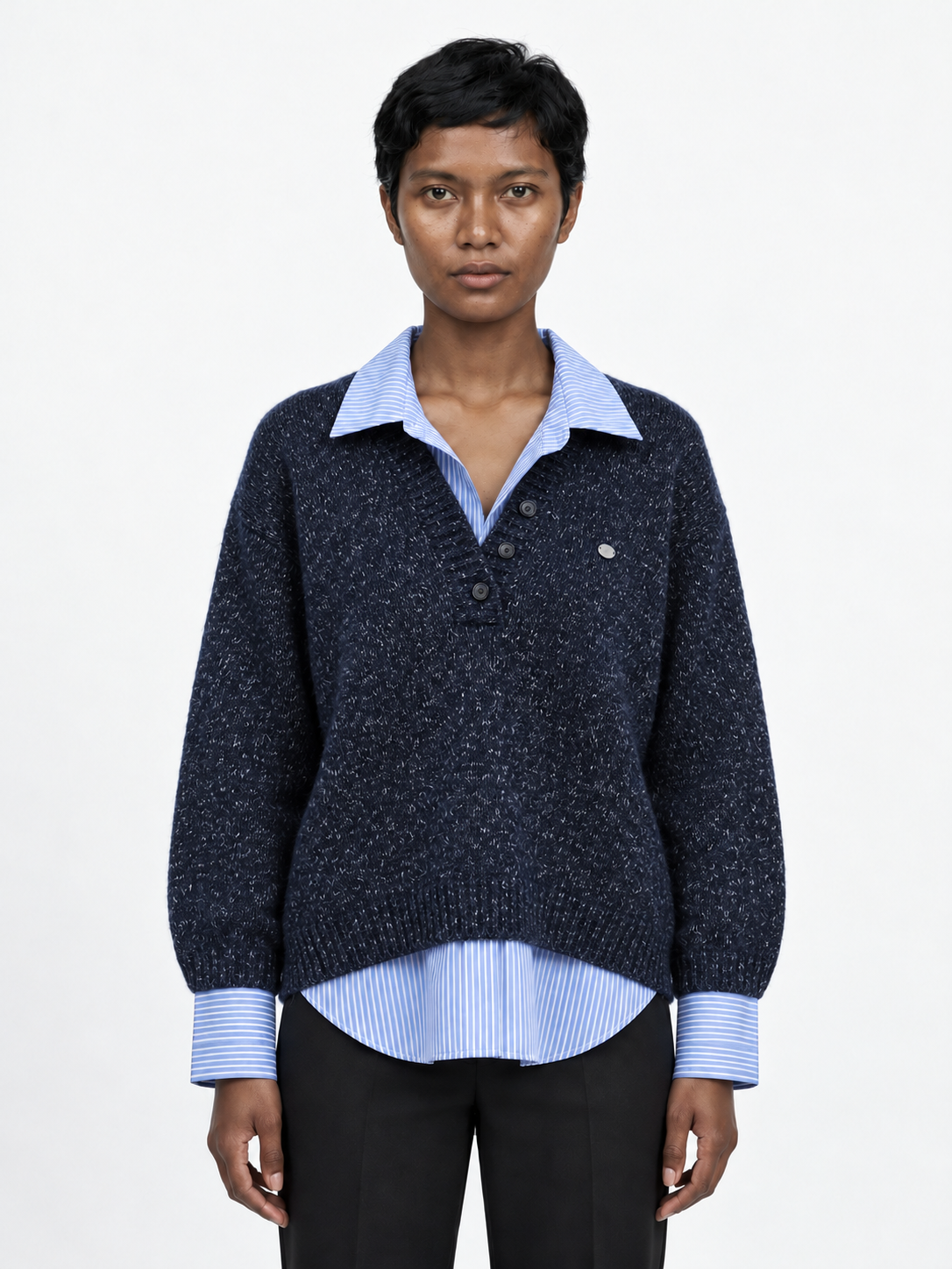 navy blue · model-front