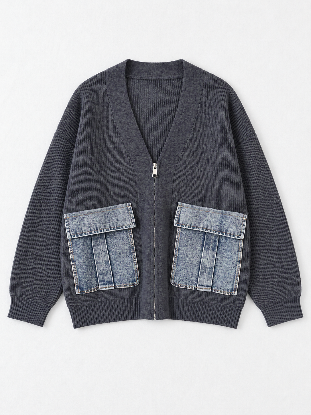 dark gray · flat-front