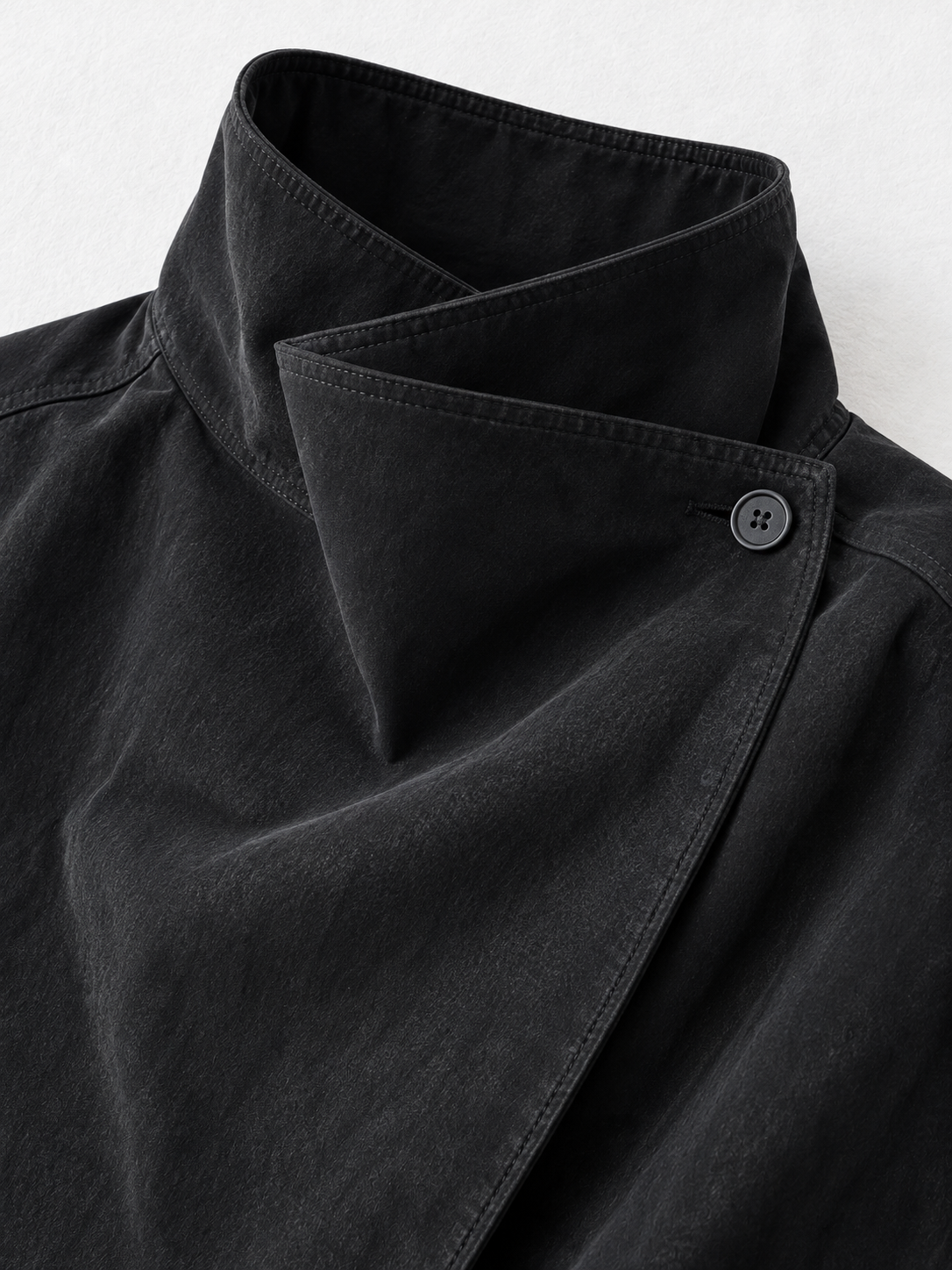 Asymmetric Stand-Collar Jacket · detail-1