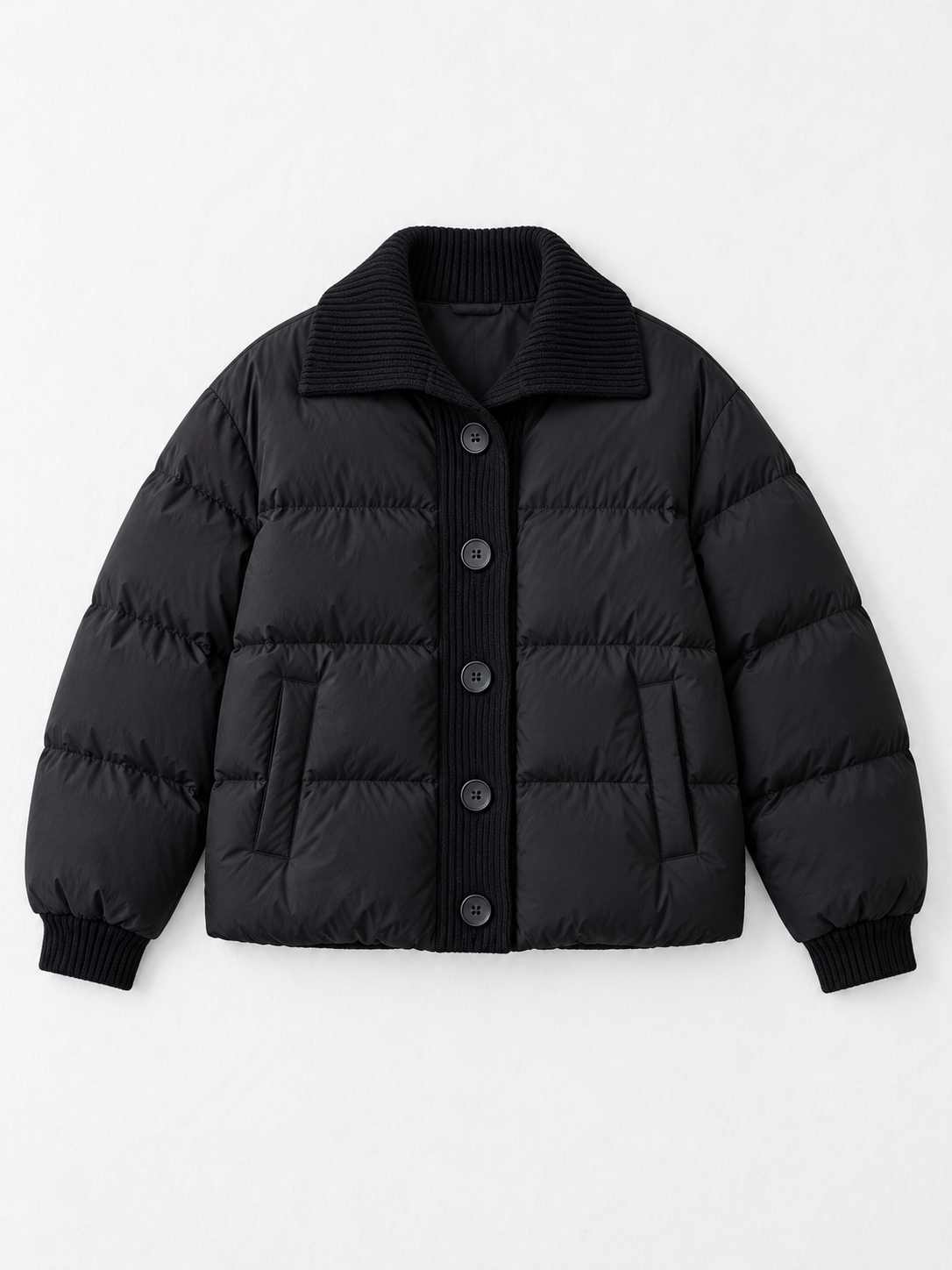 black · flat-front