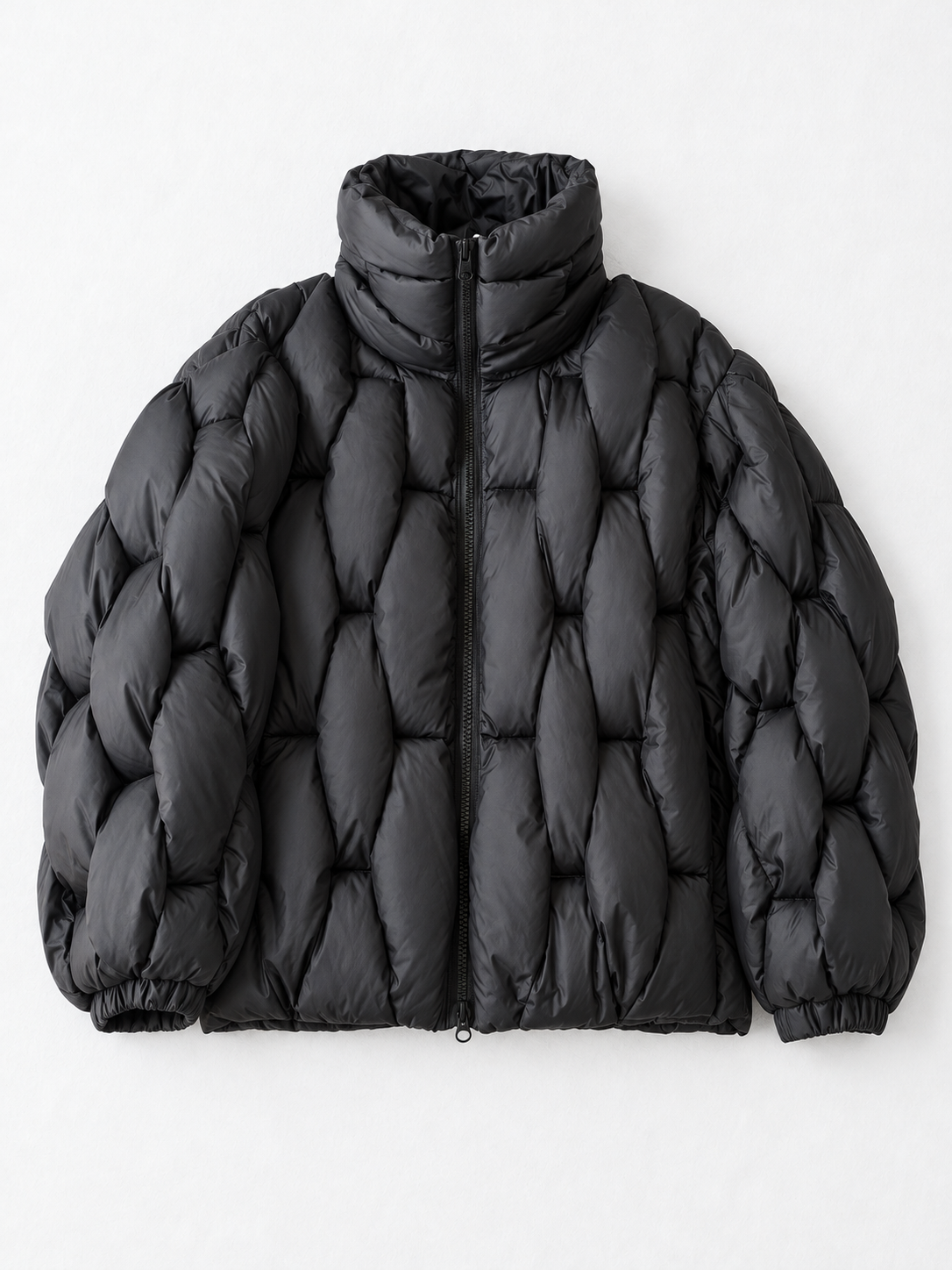 Black · flat-front