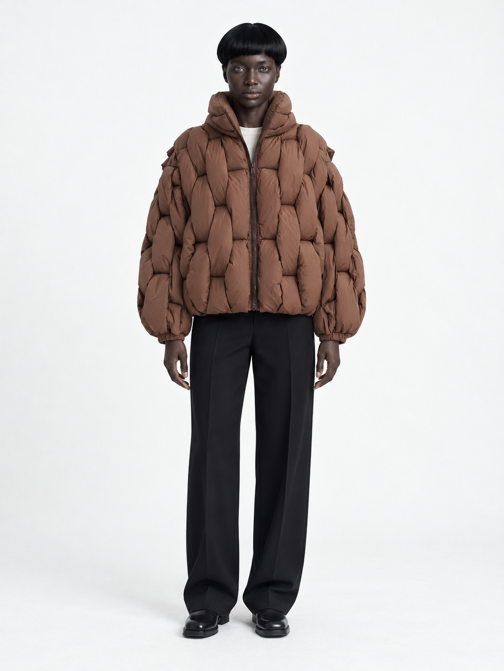 Sculpted-Quilt Padded Jacket