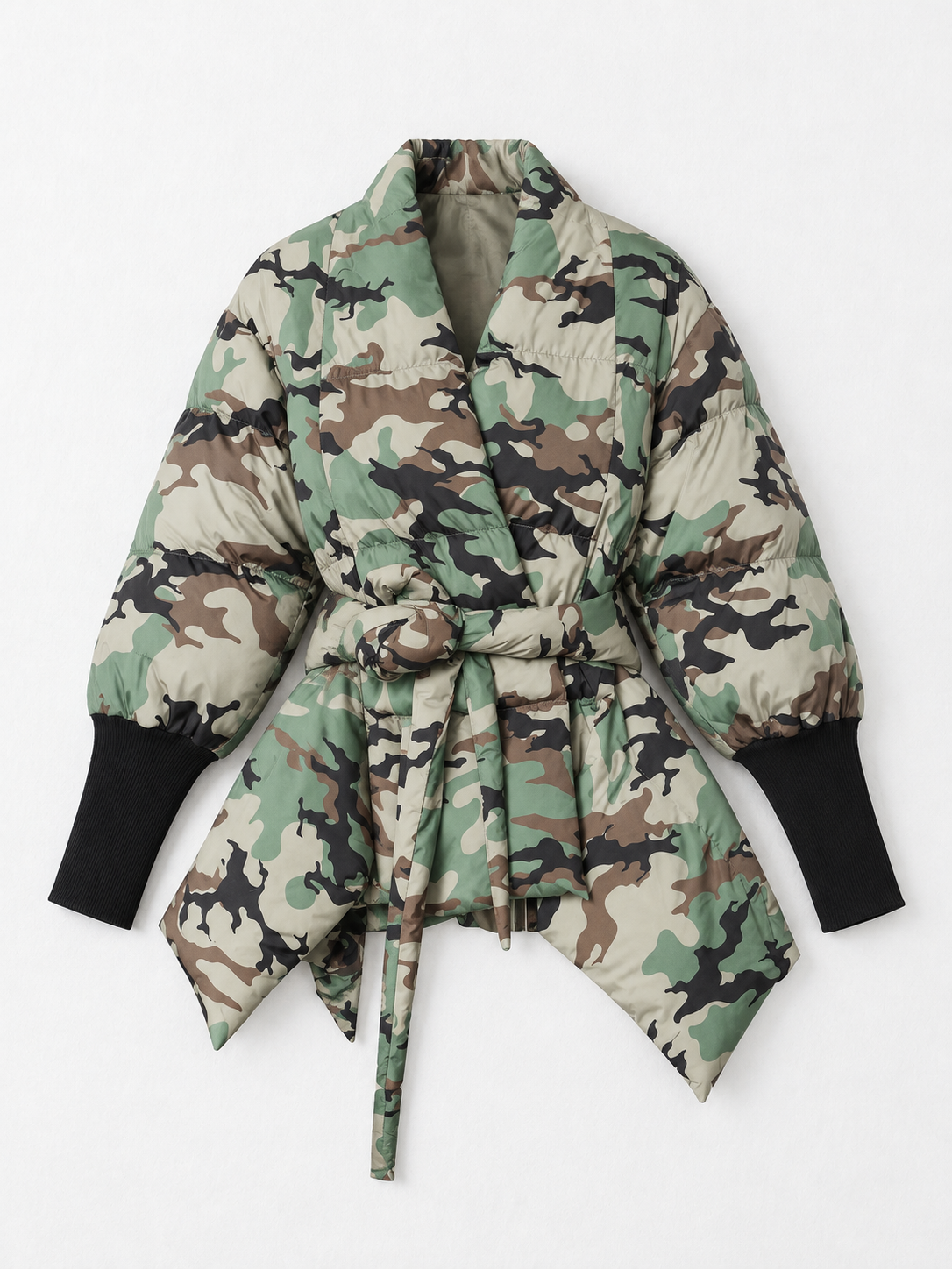 camouflage · flat-front