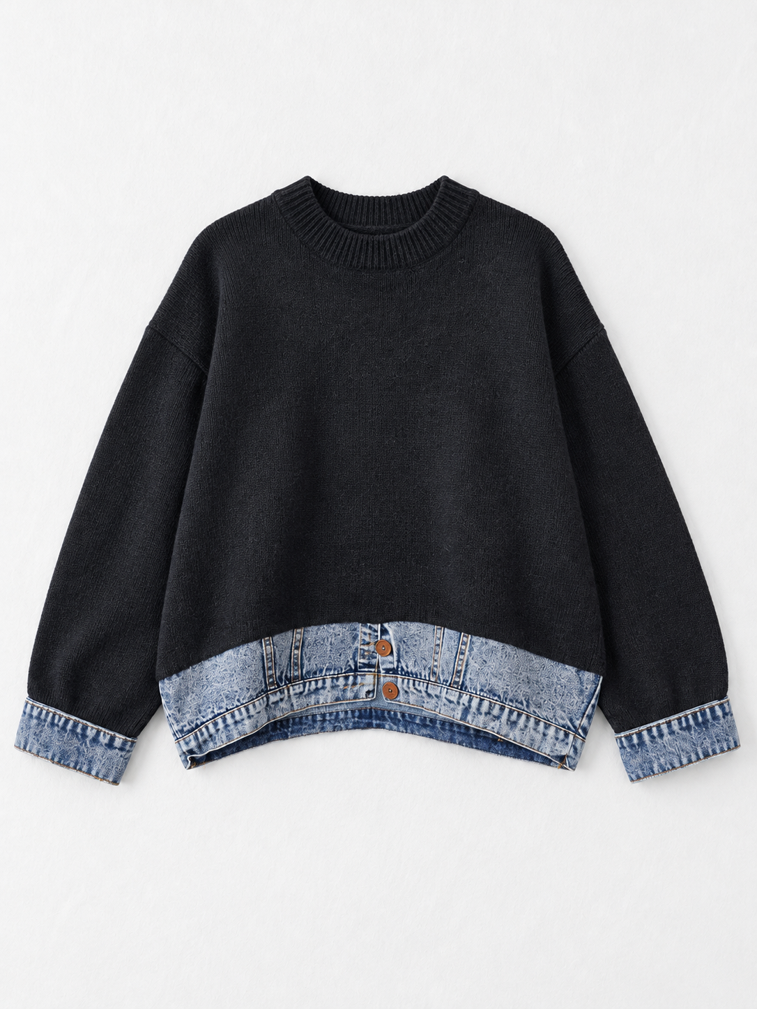 black · flat-front