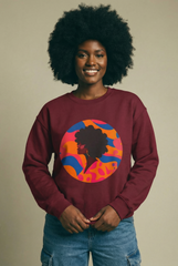 Afro Silhouette Crewneck Sweatshirt