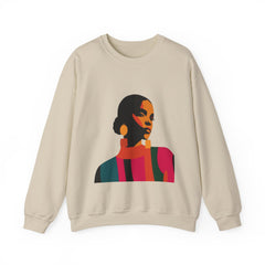 Abstract Afrocentric Portrait Crewneck Sweatshirt